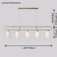 WOMO Ceramic Bud Linear Chandelier-WM2121b
