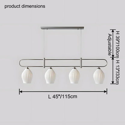 WOMO Linear Fluted Ceramic Chandelier-WM2121b