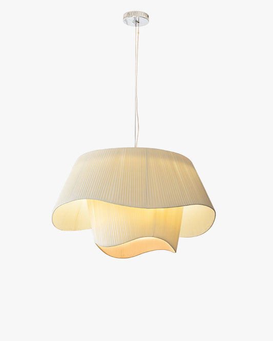 WOMO Pleated Fabric Drum Pendant Light-WM2130