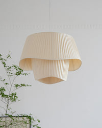 WOMO Pleated Fabric Drum Pendant Light-WM2130