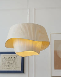 WOMO Pleated Fabric Drum Pendant Light-WM2130
