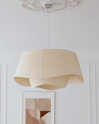 WOMO Pleated Fabric Drum Pendant Light-WM2130