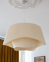 WOMO Pleated Fabric Drum Pendant Light-WM2130