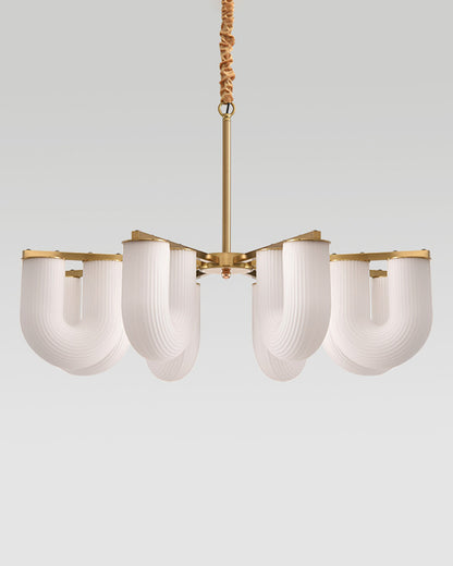 WOMO U-Shaped Milk Glass Chandelier-WM2131