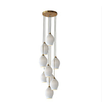 WOMO Ribbed Bud Ceramic Chandelier-WM2132a