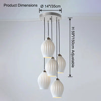 WOMO Ribbed Bud Ceramic Chandelier-WM2132a