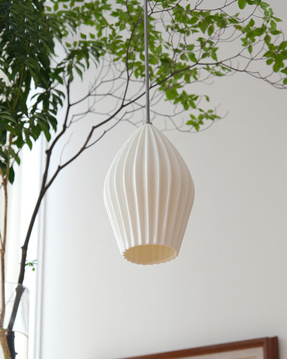 WOMO Ribbed Ceramics Pendant Light-WM2132