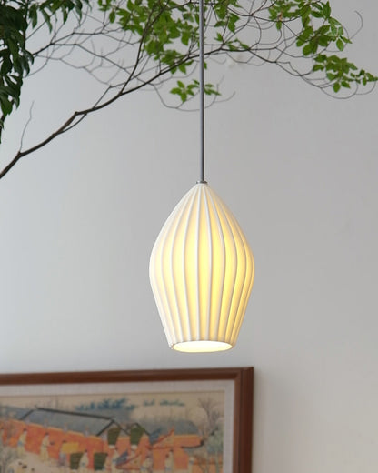 WOMO Ribbed Ceramics Pendant Light-WM2132