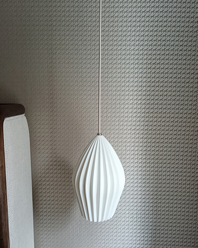 WOMO Ribbed Ceramics Pendant Light-WM2132