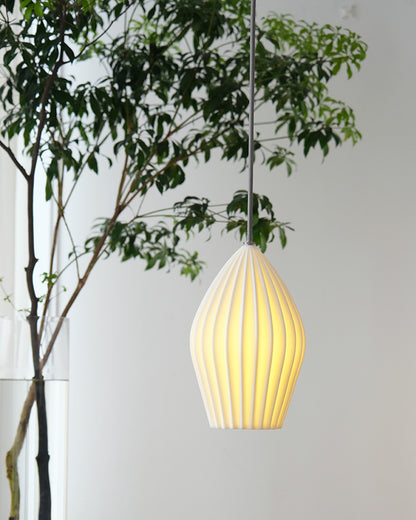 WOMO Ribbed Ceramics Pendant Light-WM2132