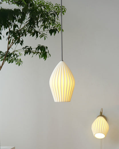 WOMO Ribbed Ceramics Pendant Light-WM2132