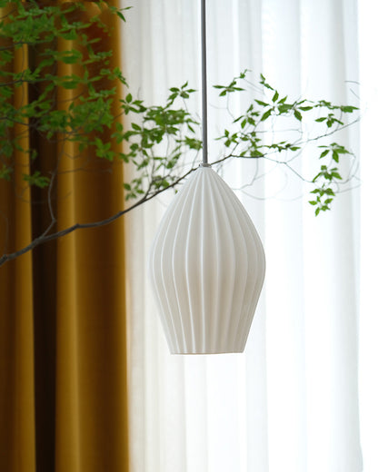 WOMO Ribbed Ceramics Pendant Light-WM2132