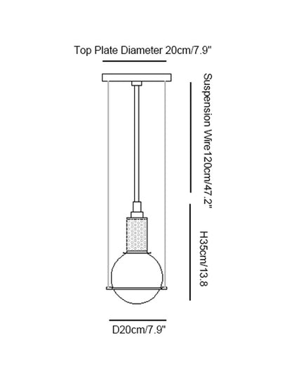 WOMO Single Crystal Globe Pendant Light-WM2139