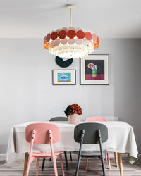 WOMO Scandi Scalloped Round Chandelier-WM2140