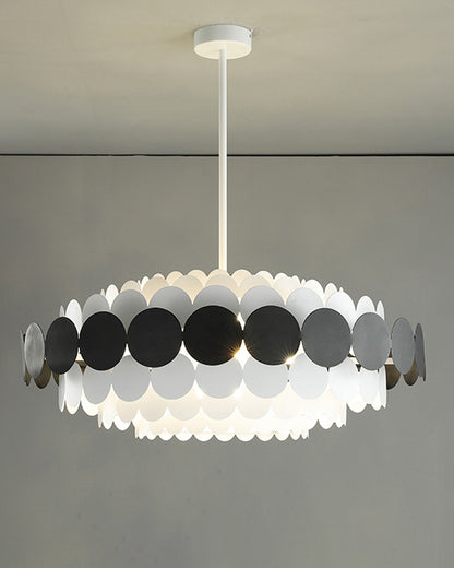 WOMO Black/Blue Round Chandelier-WM2140