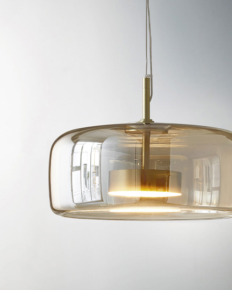 WOMO Drum Blown Glass Pendant Light-WM2145