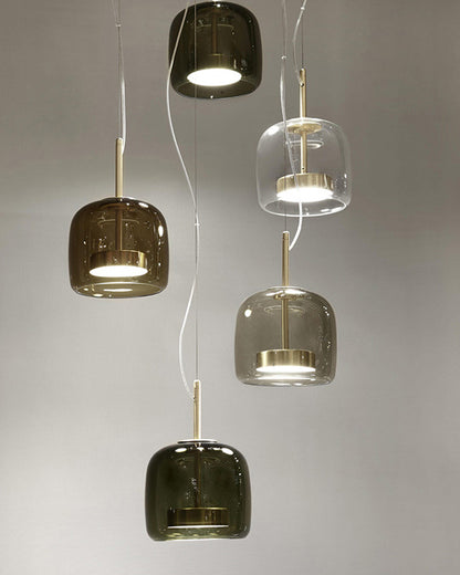 WOMO Drum Blown Glass Pendant Light-WM2145