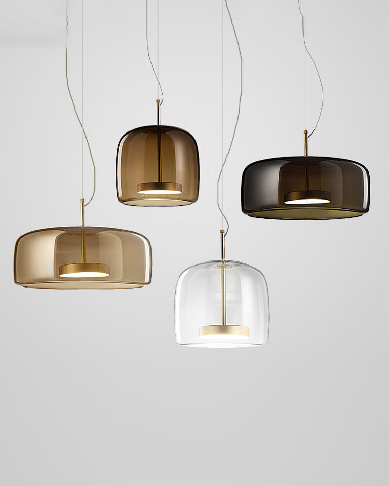 WOMO Drum Blown Glass Pendant Light-WM2145