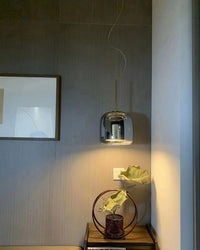 WOMO Drum Blown Glass Pendant Light-WM2145
