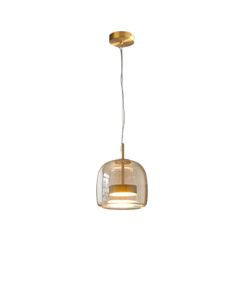 WOMO Drum Blown Glass Pendant Light-WM2145