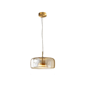 WOMO Drum Blown Glass Pendant Light-WM2145