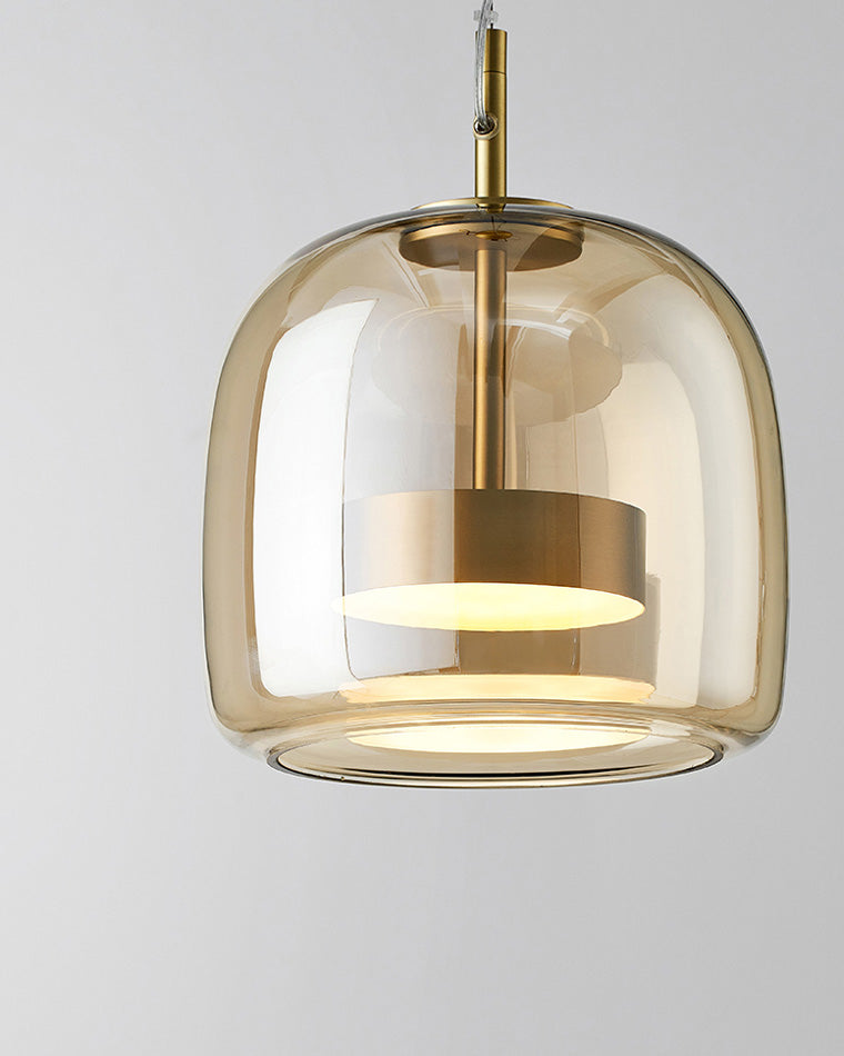 WOMO Drum Blown Glass Pendant Light-WM2145