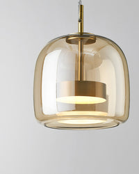 WOMO Drum Blown Glass Pendant Light-WM2145