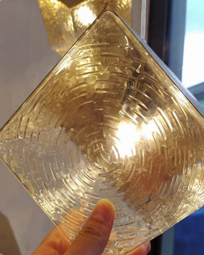 WOMO Ice Cube Textured Glass Chandelier-WM2150