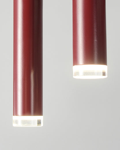 WOMO U-tubes Red Round Chandelier-WM2157