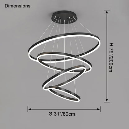 WOMO Tiered Ring Chandelier-WM2159