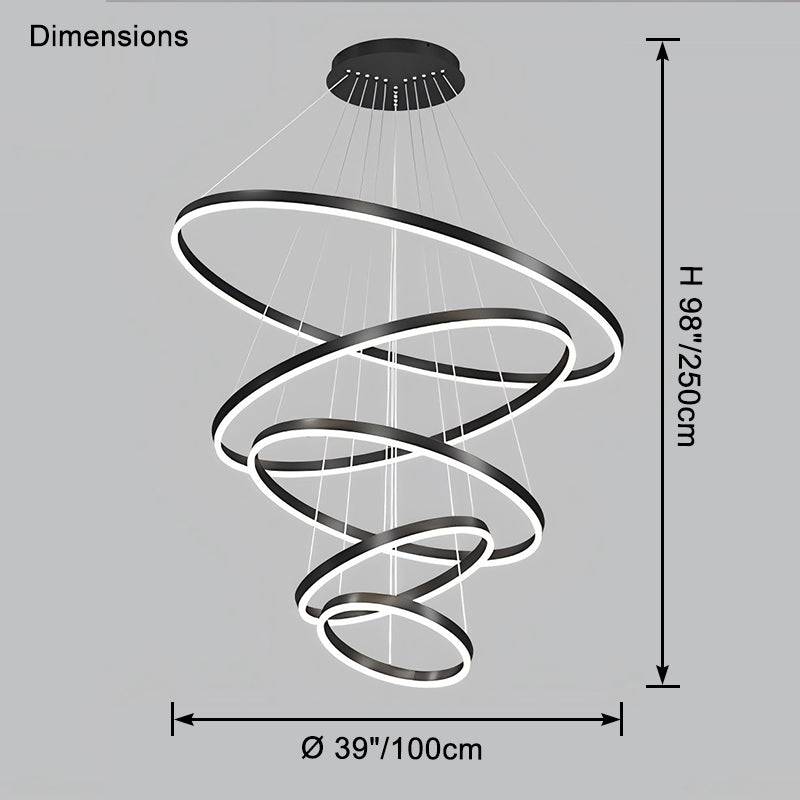 WOMO Tiered Ring Chandelier-WM2159