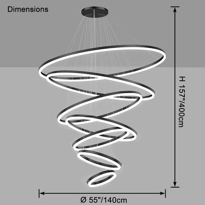 WOMO Tiered Ring Chandelier-WM2159