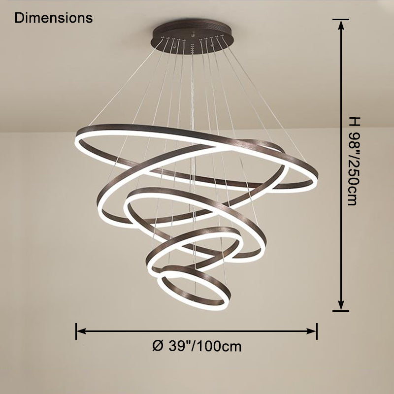 WOMO Tiered Ring Chandelier-WM2159