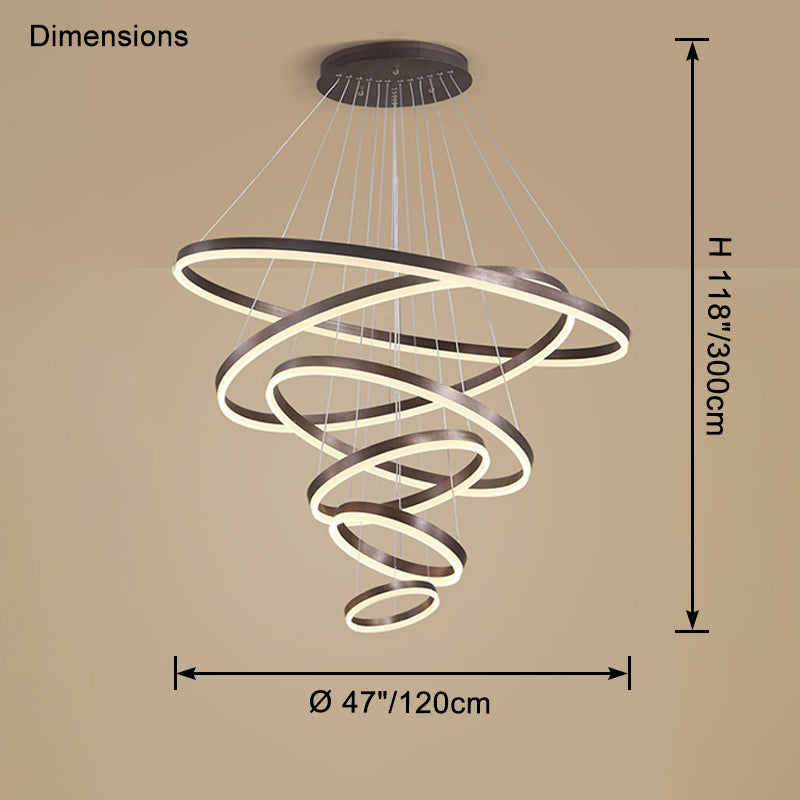 WOMO Tiered Ring Chandelier-WM2159