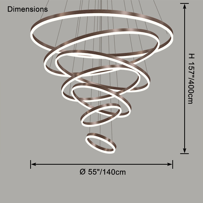 WOMO Tiered Ring Chandelier-WM2159