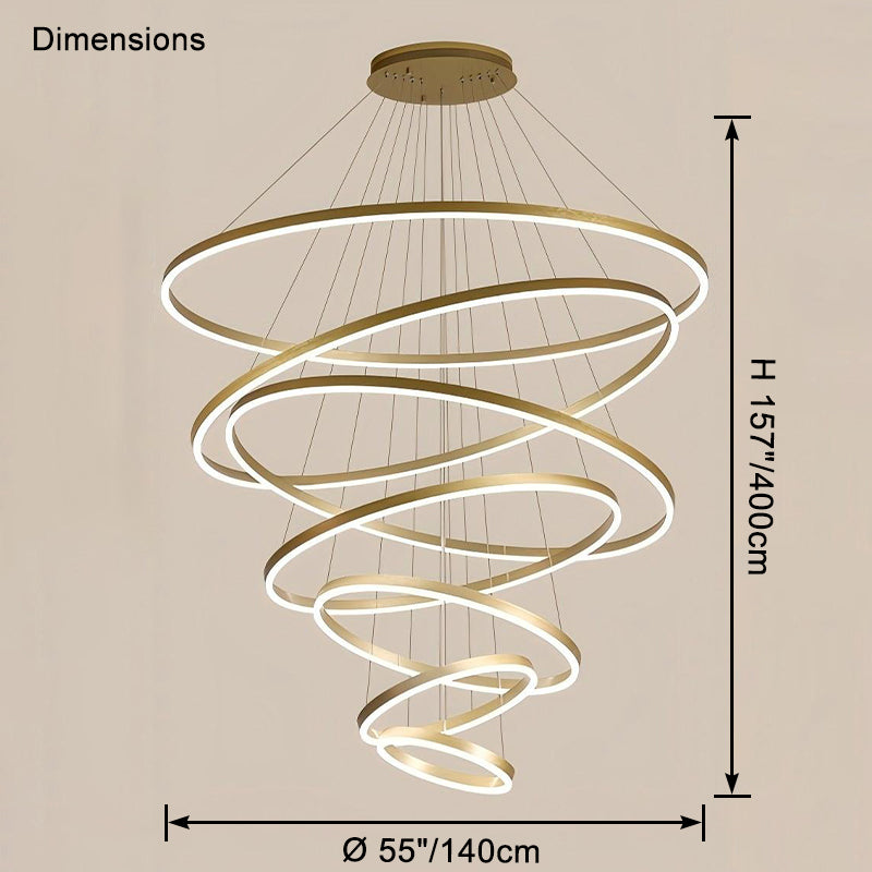 WOMO Tiered Ring Chandelier-WM2159