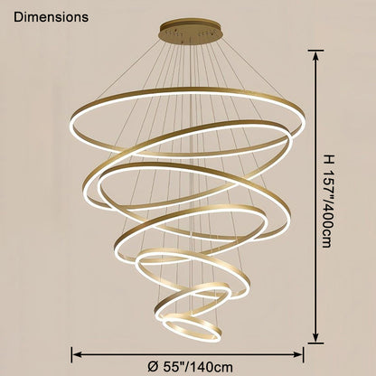 WOMO Tiered Ring Chandelier-WM2159