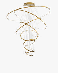 WOMO Large Tiered Ring LED Foyer Chandelier-WM2160