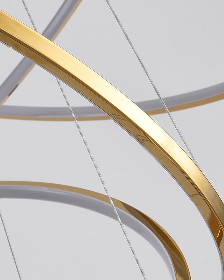 WOMO Large Tiered Ring LED Foyer Chandelier-WM2160