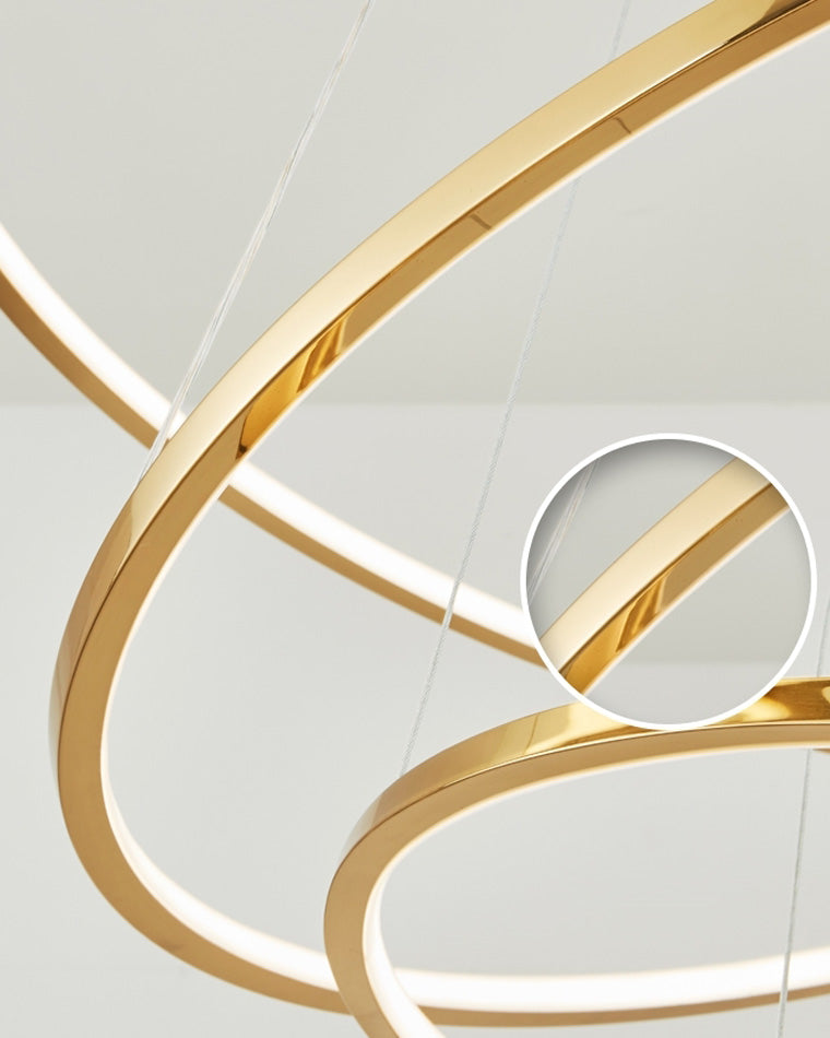 WOMO Large Tiered Ring LED Foyer Chandelier-WM2160