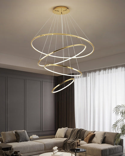 WOMO Large Tiered Ring Foyer Chandelier-WM2160