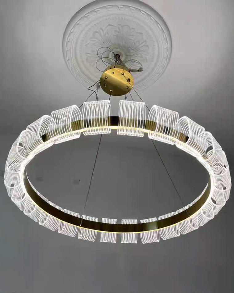 WOMO Gold Circular Led Chandelier-WM2166