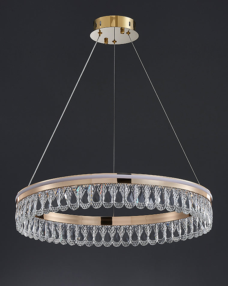 WOMO Tiered Crystal Ring Chandelier-WM2167