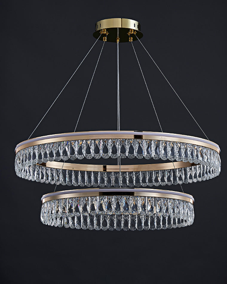 WOMO Tiered Crystal Ring Chandelier-WM2167