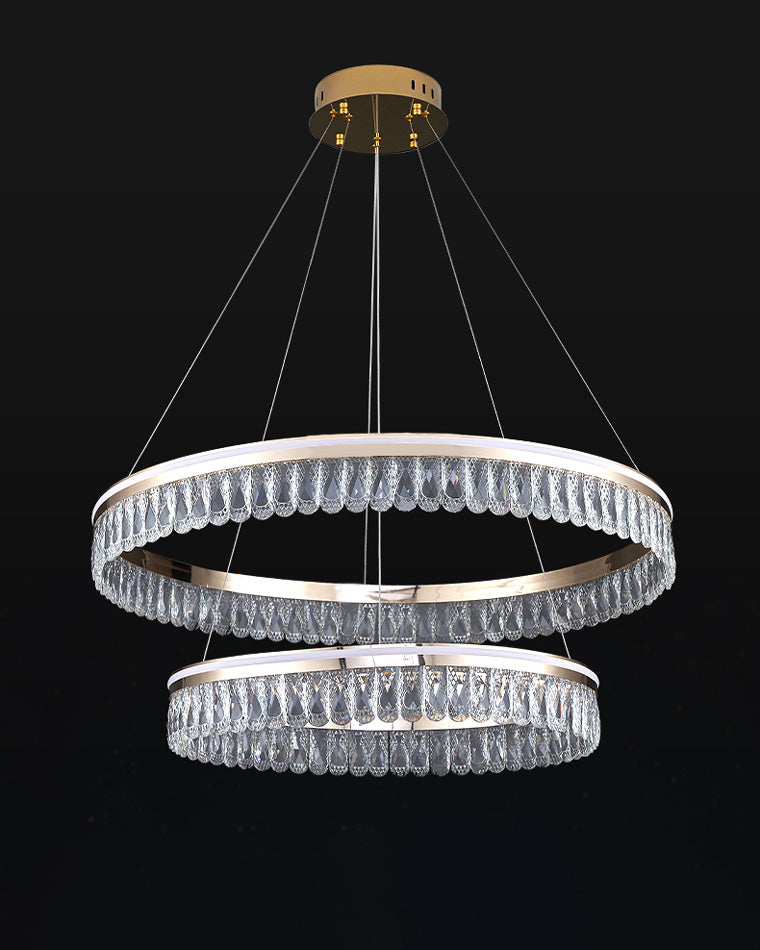 WOMO Tiered Crystal Ring Chandelier-WM2167