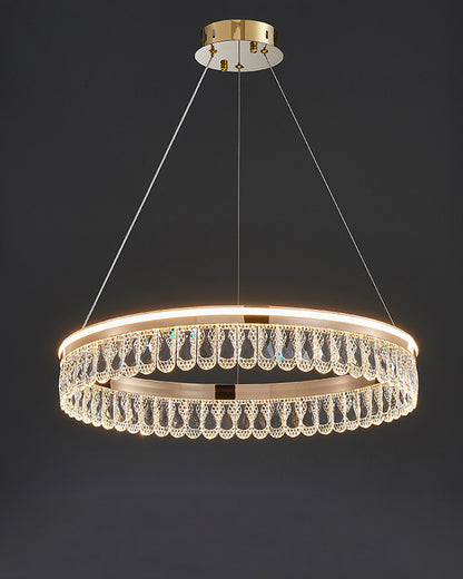 WOMO Tiered Crystal Ring Chandelier-WM2167