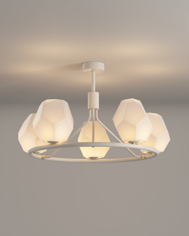 WOMO White Rock Shaded Chandelier-WM2168