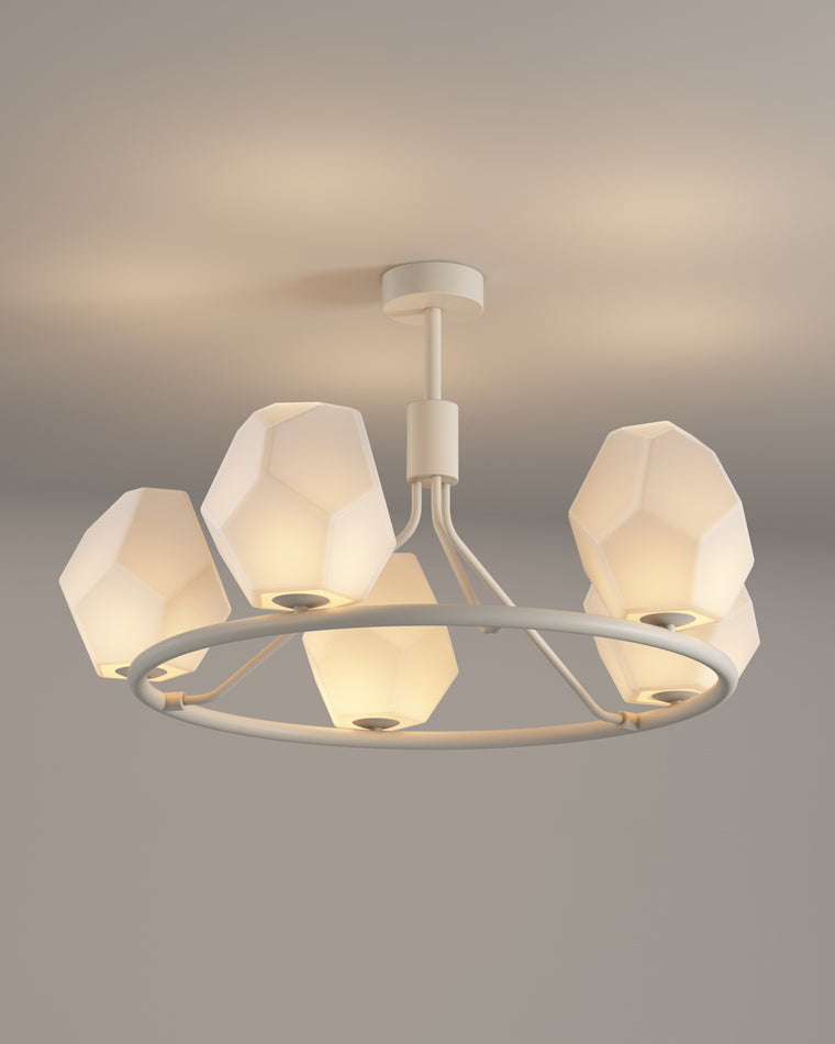 WOMO White Rock Shaded Chandelier-WM2168