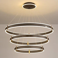 WOMO Tiered Black Rings Chandelier-WM2172
