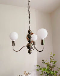 WOMO Glass Globe Black Arm Chandelier-WM2173